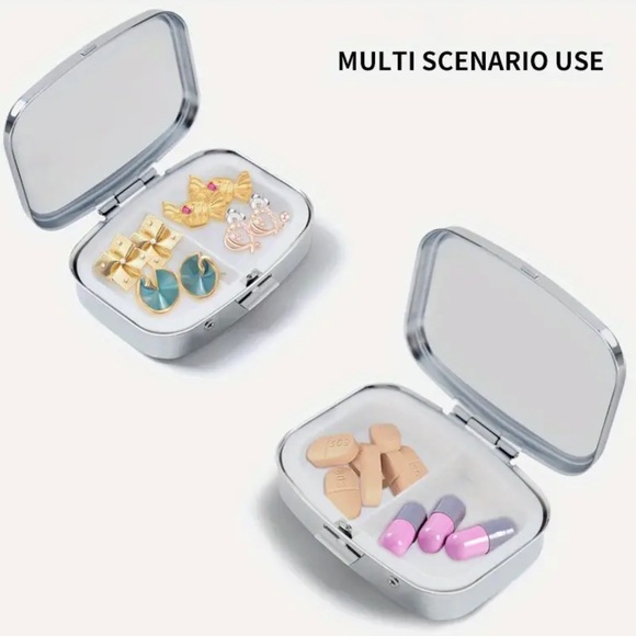 NEW| Cute Funny Cartoon Pattern Portable Pill Box Case Trinket Organizer - Picture 5 of 14